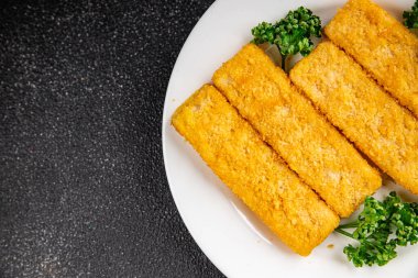 Balıklar deniz ürünleri menüsü taze lezzetli gurme yemek arkaplan masa rustik gıda üst görünüm fotokopi alanı keto ve paleo pesetarya diyeti