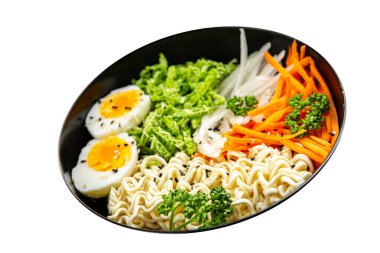 Budda kasesi, erişte, sebze, salata, lezzetli, gurme, yemek, arka plan, yemek, masa üstü, fotokopi, uzay keto, paleo diyet vejetaryen ve vegan yemekleri.