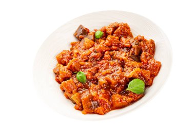 Patlıcan güveci sebze salatası lezzetli lezzetli gurme yemek geçmişi masa rustik yemekler fotokopi alanı keto ve paleo diyet vejetaryen ve vejetaryen yemekleri