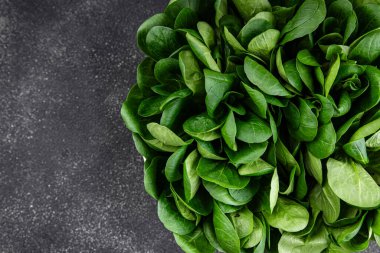 Mung fasulyesi salata yeşil sebzeler taze gurme yemek arkaplan masa rustik gıda üst görünüm uzay keto ve paleo diyet vejetaryen ve vejetaryen gıda