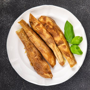 Patlıcan, sebze pişirme, lezzetli, gurme, arka plan, masa, kırsal yemek, fotokopi odası.