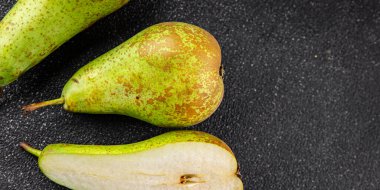 Armut sulu meyve tatlı gurme yemek arka planı masaya rustik gıda fotokopi uzay keto ve paleo diyet vejetaryen ve vejetaryen gıda