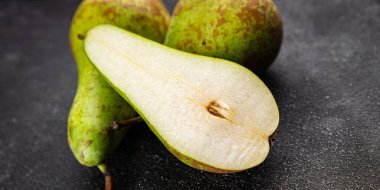 Armut sulu meyve tatlı gurme yemek arka planı masaya rustik gıda fotokopi uzay keto ve paleo diyet vejetaryen ve vejetaryen gıda