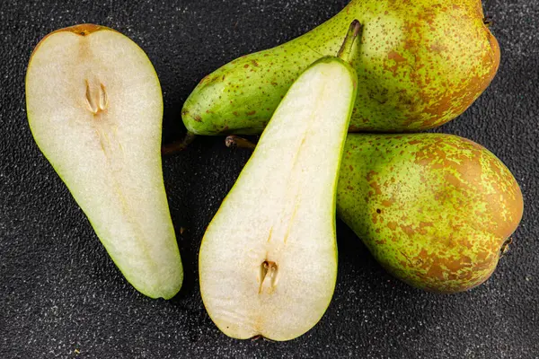 Armut sulu meyve tatlı gurme yemek arka planı masaya rustik gıda fotokopi uzay keto ve paleo diyet vejetaryen ve vejetaryen gıda