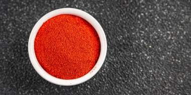 Kırmızı biber, kırmızı biber, kırmızı biber, kırmızı biber, kırmızı biber, baharat, aperatif sebzeler, organik ürün, lezzetli gurme yemek arkaplan, masa, rustik yemekler, üst görünüm, fotokopi alanı.