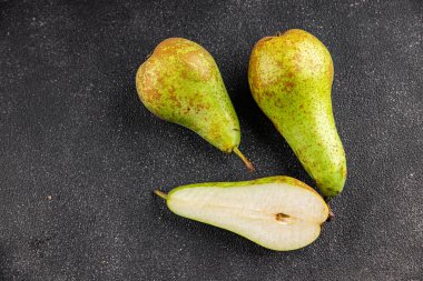 Armut olgun meyve sulu taze gurme yemek arka planı masaya rustik gıda fotokopi alanı keto ve paleo diyet vejetaryen ve vejetaryen gıda