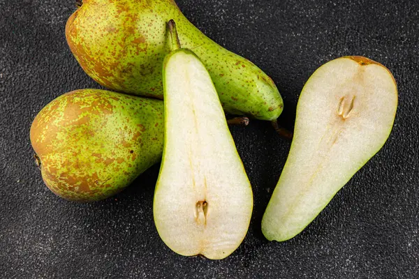 Armut olgun meyve sulu taze gurme yemek arka planı masaya rustik gıda fotokopi alanı keto ve paleo diyet vejetaryen ve vejetaryen gıda