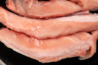 Tavşan çiğ et fileto taze lezzetli gurme yemek arka planı masa rustik gıda üst görünüm fotokopi alanı keto ve paleo diyet