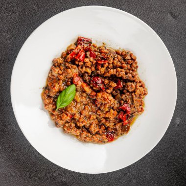 Mercimek tabağı sebzeleri ve kavrulmuş biberler lezzetli sebzeler taze vejetaryen ve vejetaryen yemek arka planı masanın üstünde rustik yiyecekler fotokopi alanı keto ve paleo diyeti