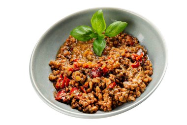 Mercimek tabağı sebzeleri ve kavrulmuş biberler lezzetli sebzeler taze vejetaryen ve vejetaryen yemek arka planı masanın üstünde rustik yiyecekler fotokopi alanı keto ve paleo diyeti