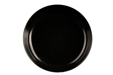 Tabak siyah sofra takımı boş yemek takımı tabakları servis etmeye hazır sofra arkasında yemek seramik tabağı servis etmeye hazır.