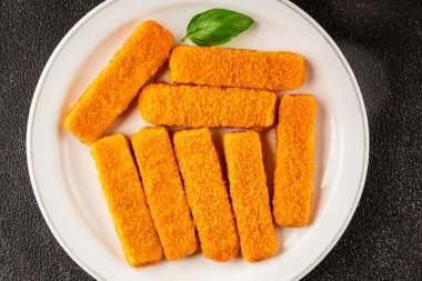 Balıklar deniz mahsulleri kıyma ikinci tabak lezzetli aperatif lezzetli gurme yemek arkaplan masa üzerinde rustik gıda üst görünüm fotokopi alanı pesseeter diyet