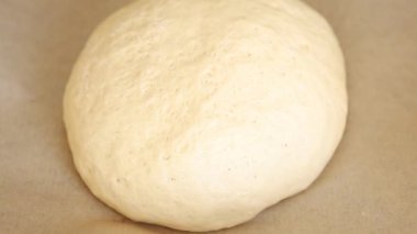 Hamur hamuru mayası, un, su lezzetli aperatif taze lezzetli gurme yemek arkaplanı masa kırsal yiyeceklerin üst görünümü fotokopi alanı