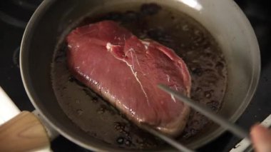 Duck breast roast poultry fresh natural product tasty snack delicious gourmet food background on the table rustic top view copy space