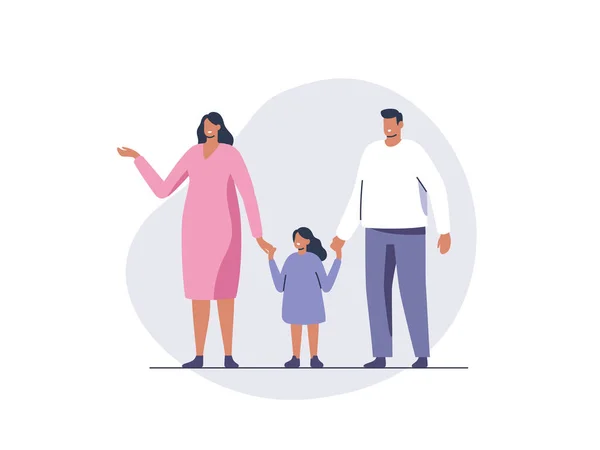 Happy Family Togetherness Parenting Concept Vector Illustration — Stock vektor
