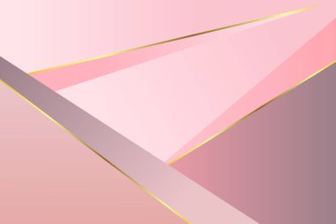 Pastel pembe geometrik dikdörtgen arkaplan. Üçgen ve kare biçiminde minimal arkaplan. Yeni bir arkaplan için örnek.