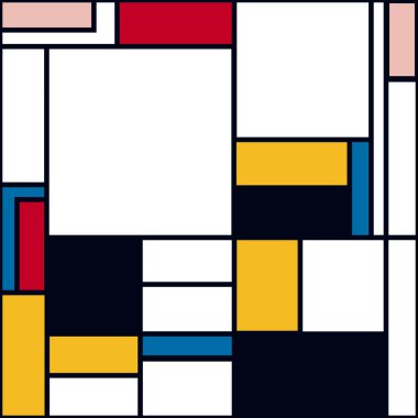 Geometrik şekilli soyut tasarım kompozisyonu. Modern moda tarzı. Acımasız geometrik arkaplan, duvar dekoru