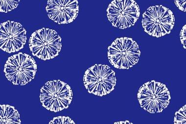 Elle çizilmiş çiçeklerle kusursuz desen