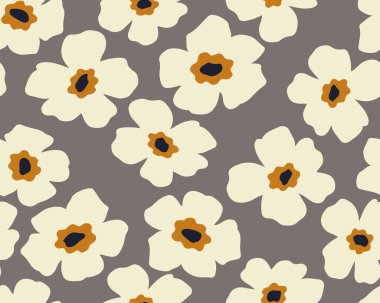 Tekstil, kumaş, duvar kağıdı için çiçek desenli soyut çiçek deseni. vektör illüstrasyonu