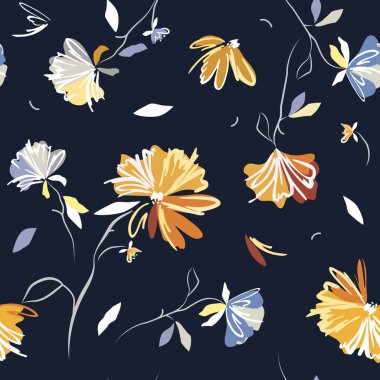 Çiçeklerle kusursuz desen