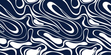 Dalgalı çizgileri olan bir arka plan. Dalgalı çizgileri olan kusursuz desenli soyut doku. Sıvı Optik hareket yanılsaması