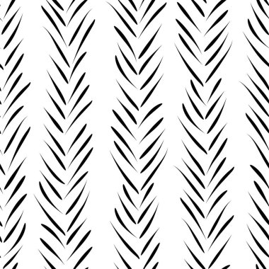 Dekoratif süslemeleri olan kusursuz siyah beyaz desenler.