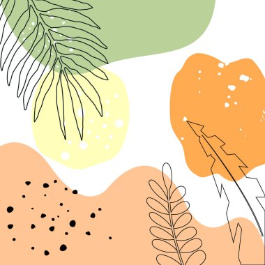 karalama el çizilmiş ögelerle soyut vektör arkaplanı.