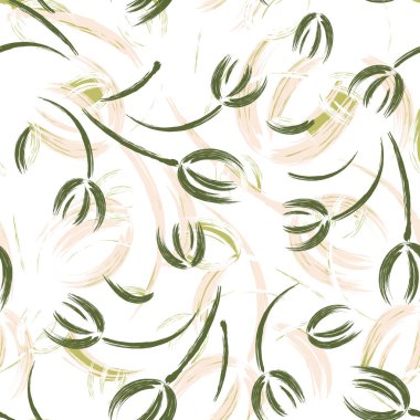 Fırça darbeleriyle kusursuz desenlerin vektör çizimi