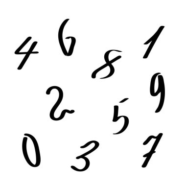 Sayıların kusursuz deseni, vektör illüstrasyonu