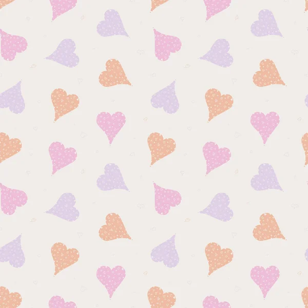 Eenvoudig Naadloos Patroon Met Pastelhartjes Valentijnsdag Achtergrond Ontwerp Voor Verpakkingen — Stockfoto