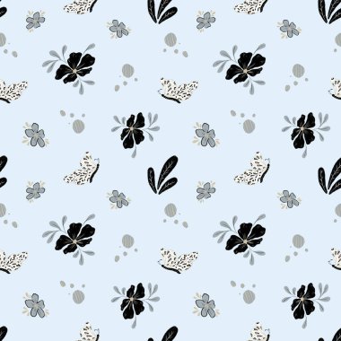 Tek renkli, kusursuz çiçek desenleri var. Böceklerin, çiçeklerin, kelebeklerin el çizimleri. Hediyeler, tekstil ürünleri, duvar kağıtları için tasarım