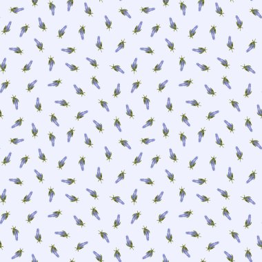 Çan çiçekleri. Vahşi çiçekler, kusursuz desenler. Mavi yabani çiçekler. Tekstil ve kağıt tasarımı