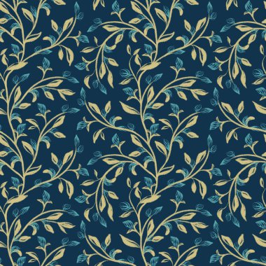 Çiçeksel, soyut, pürüzsüz desen. Pastel botanik geçmişi. Duvar kağıdı, tekstil, kırtasiye için doğal bitki tasarımı