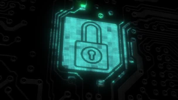 ブロックチェーン技術 ビジネス 個人データの保護 テーブルにセキュリティと信頼性のコンセプトをもたらす技術 — ストック動画