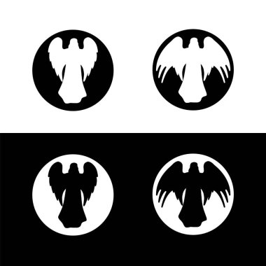 Beyaz üzerine izole melek simgeleri