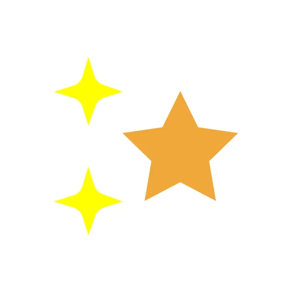 Csillagok Ikonok Elszigetelt Fehér — Stock Vector