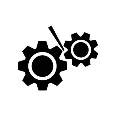 Kırık dişliler beyaz üzerine