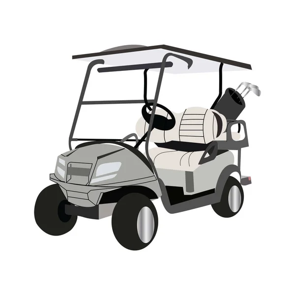 Golf Caddy Isolated White — Stock Vector
