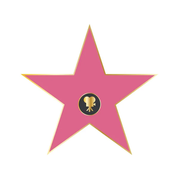 Estrela Hollywood Branco —  Vetores de Stock