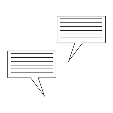 talking speech bubbles on white