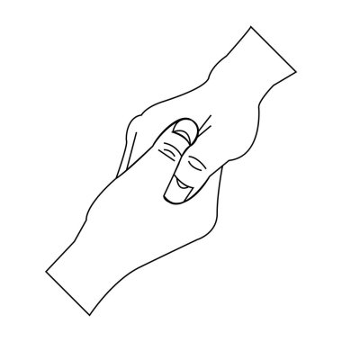 helping hand holding another hand icon for web isolated on white background