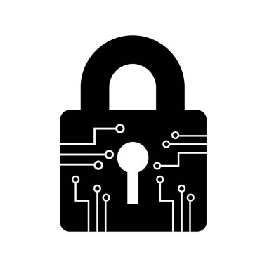 cyber security key padlock