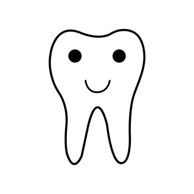 happy tooth sign icon