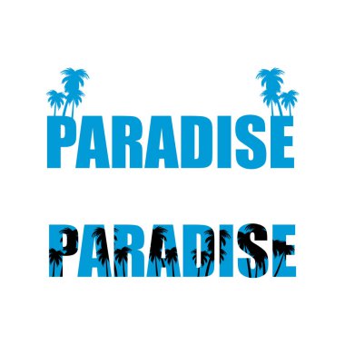 paradise letter icons isolated on white background