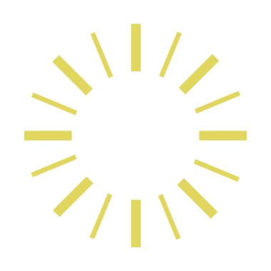 sunshine icon rays on white