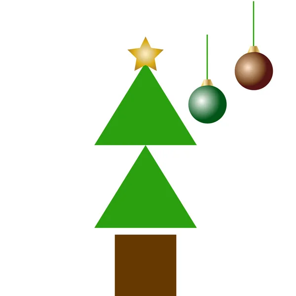 Ícone Árvore Natal Branco —  Vetores de Stock