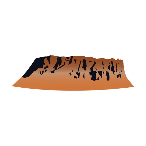 Illustration Montagne Sur Blanc — Image vectorielle