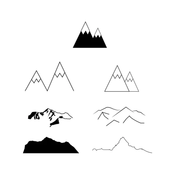 Ensemble Sommets Montagneux — Image vectorielle