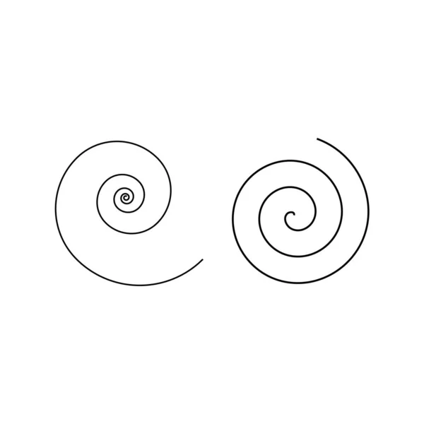 Zwei Spiralsymbole Auf Weiß — Stockvektor