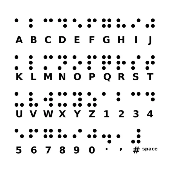 Braille Language Para Cegos — Vetor de Stock